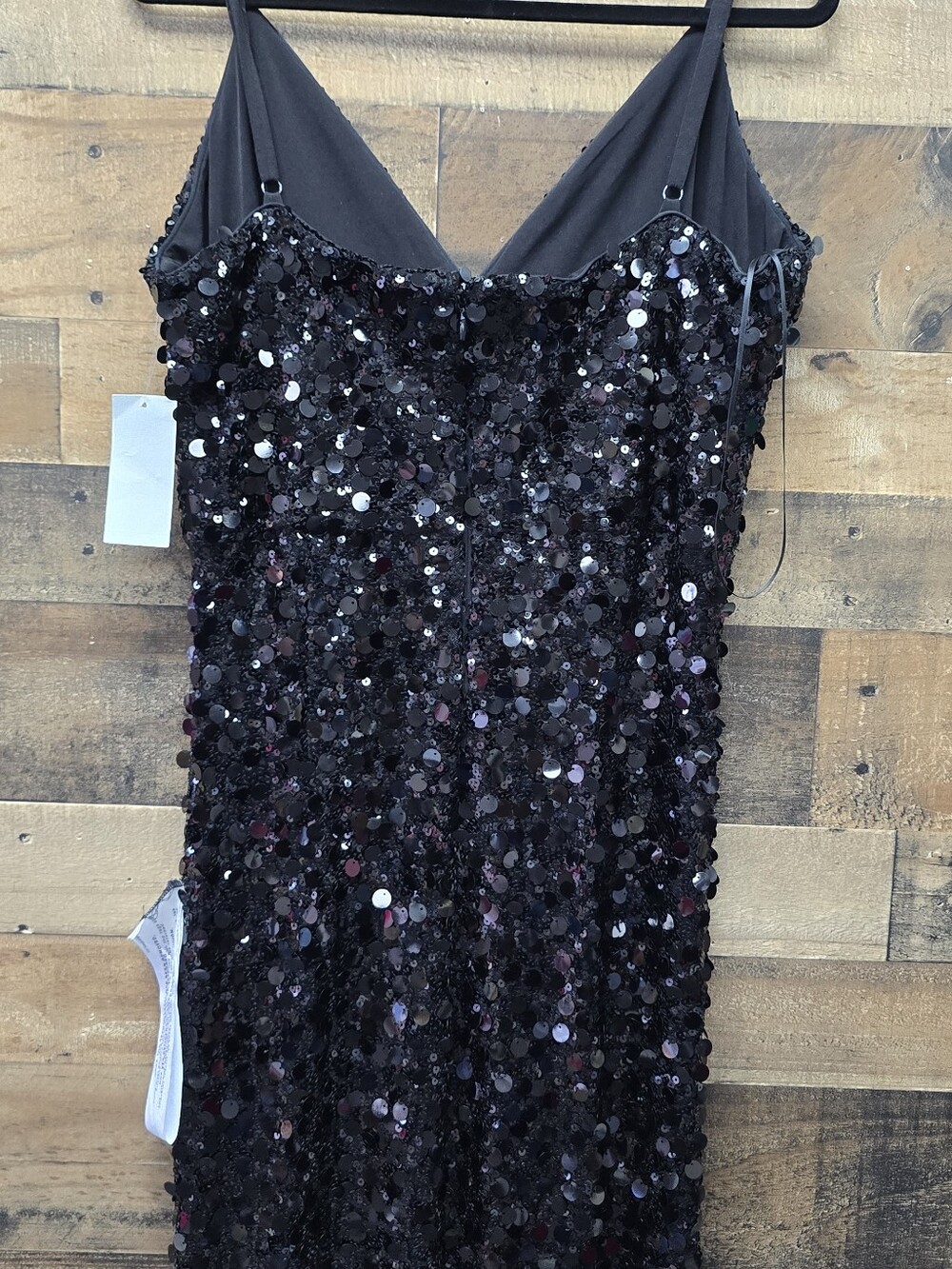Dress the Population Black Sequin V-Neck Jumpsuit Gown - Picture 10 of 16